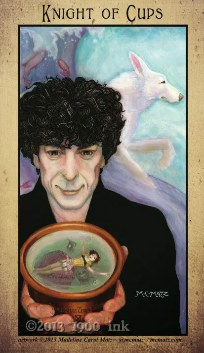 Knight of Cups card from the Amanda Palmer Tarot deck