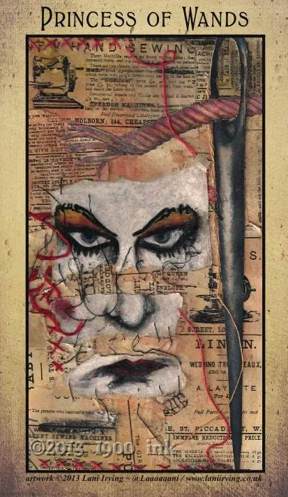 Princess of Wands card from the Amanda Palmer Tarot deck