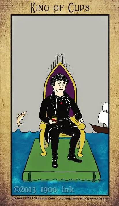 King of Cups card from the Amanda Palmer Tarot deck