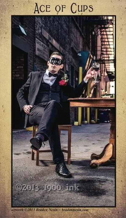 Ace of Cups card from the Amanda Palmer Tarot deck