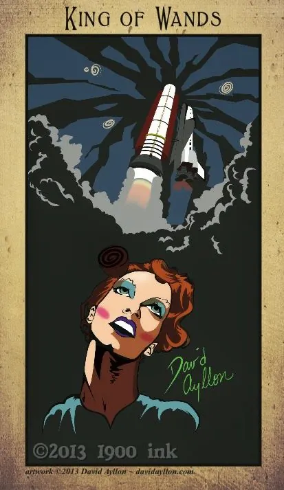 King of Wands card from the Amanda Palmer Tarot deck