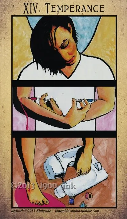 Temperance card from the Amanda Palmer Tarot deck