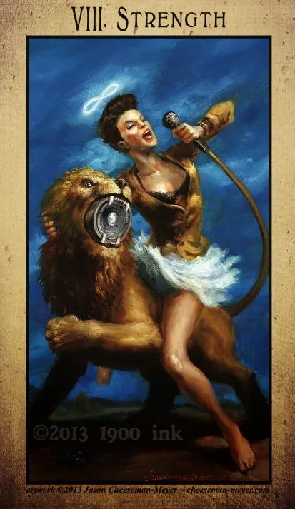 Strength card from the Amanda Palmer Tarot deck