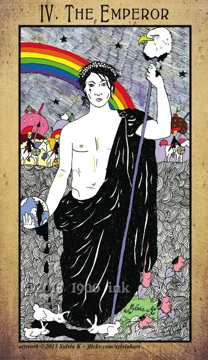 The Emperor card from the Amanda Palmer Tarot deck