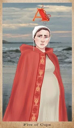 Five of Cups card from the American Renaissance Tarot deck