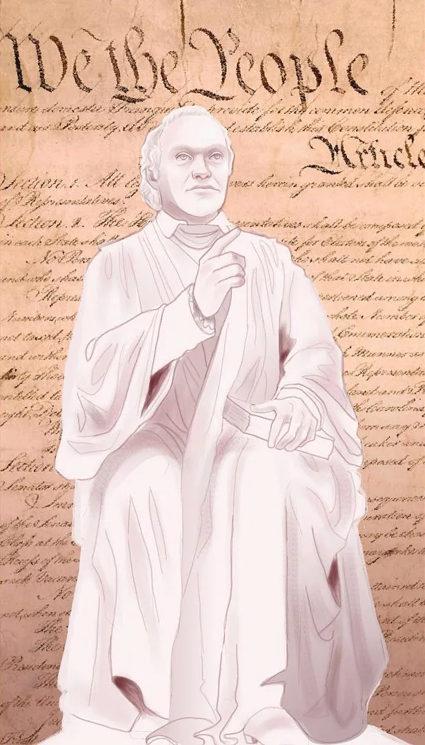 Justice card from the American Renaissance Tarot deck