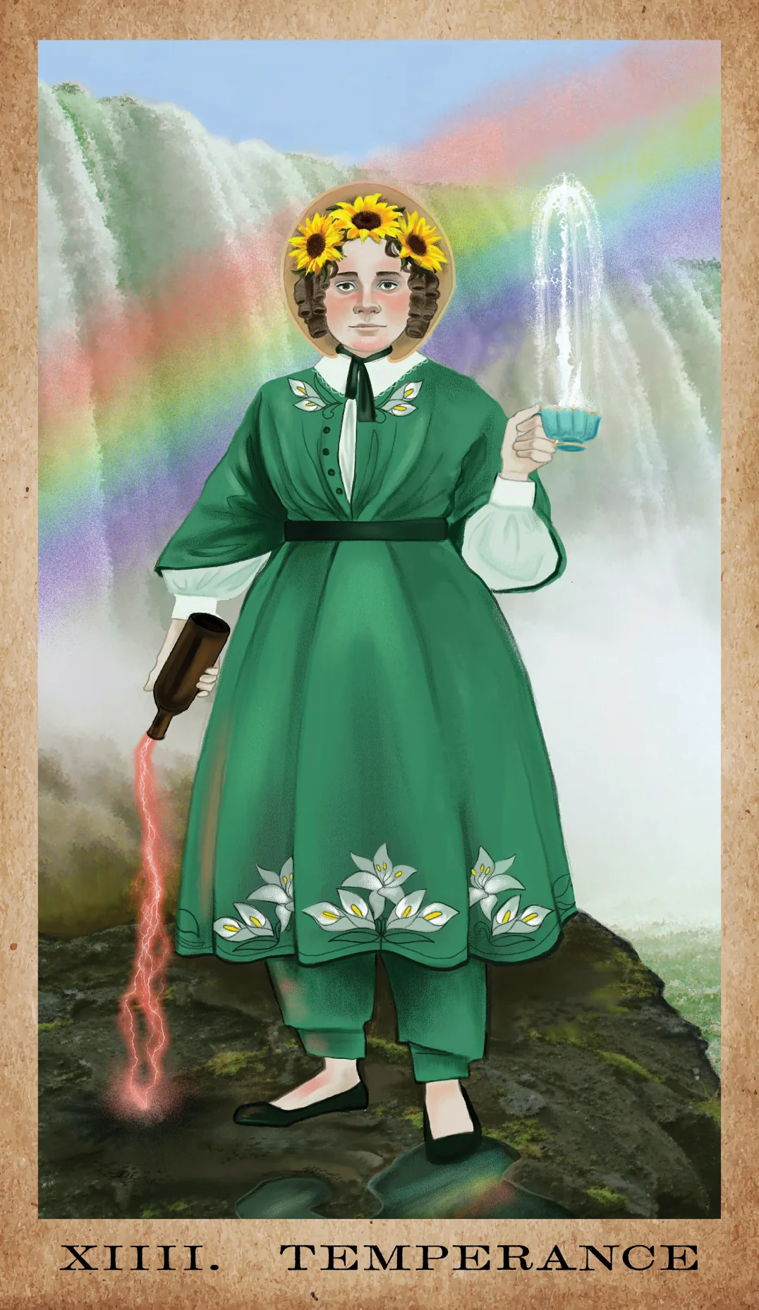 Temperance card from the American Renaissance Tarot deck
