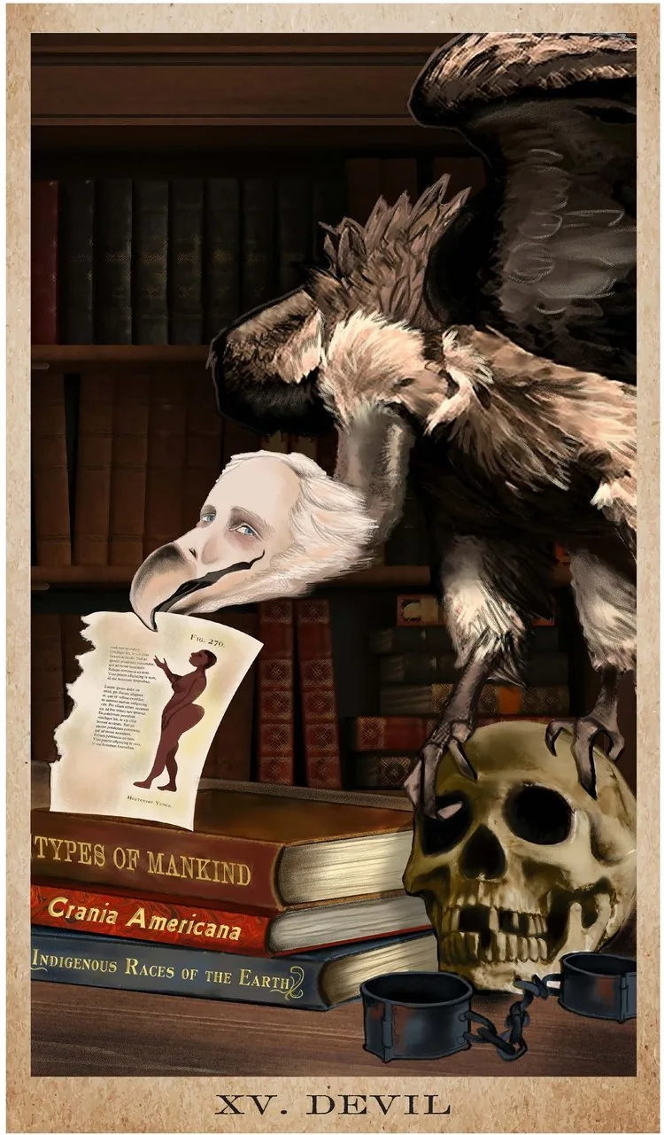 The Devil card from the American Renaissance Tarot deck
