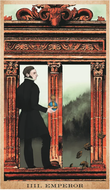 The Emperor card from the American Renaissance Tarot deck