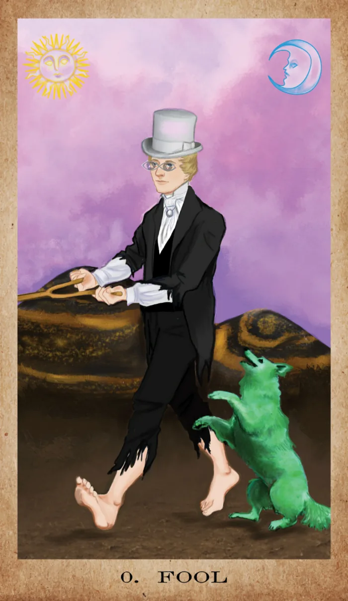 The Fool card from the American Renaissance Tarot deck