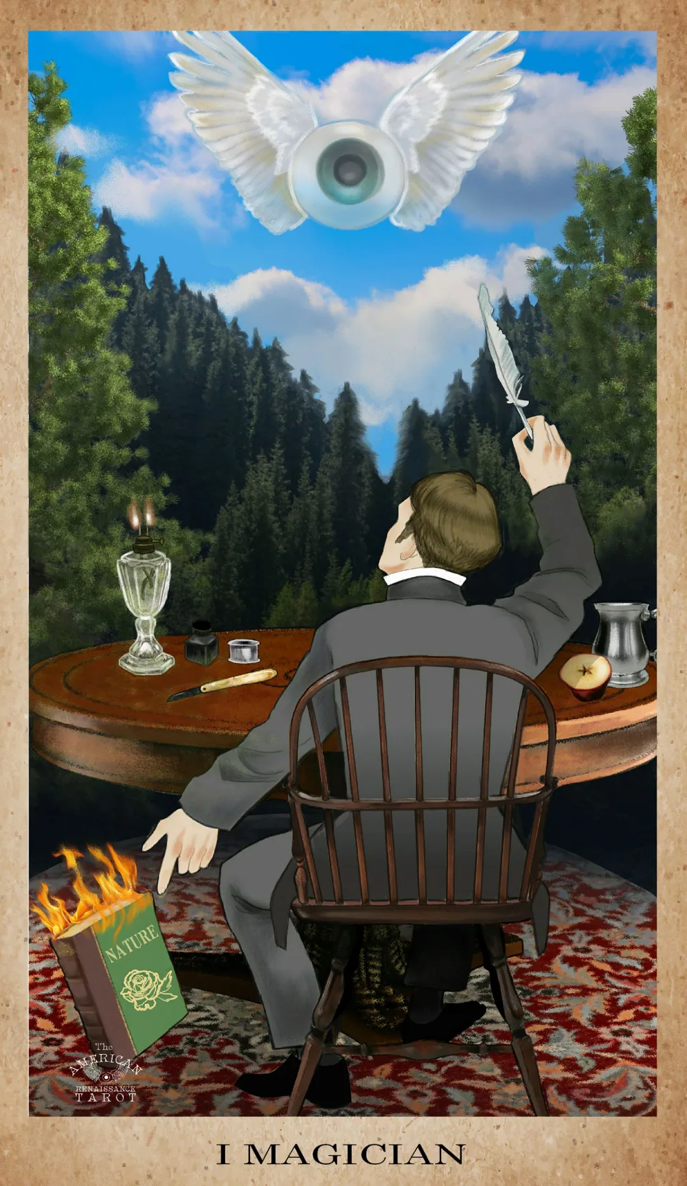 The Magician card from the American Renaissance Tarot deck