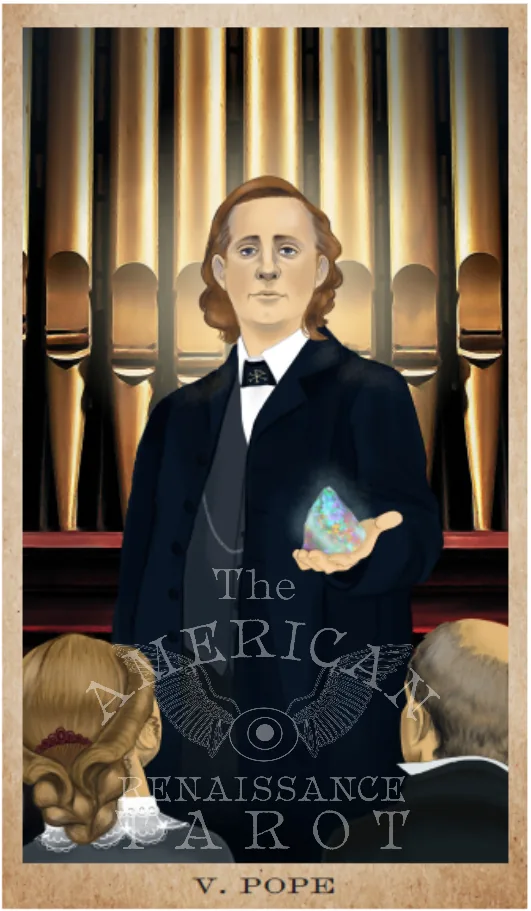 The Pope card from the American Renaissance Tarot deck