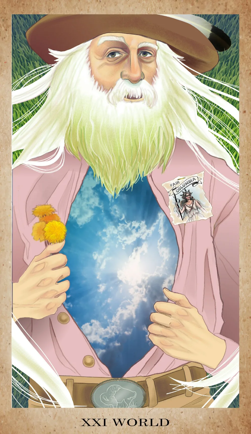 The World card from the American Renaissance Tarot deck