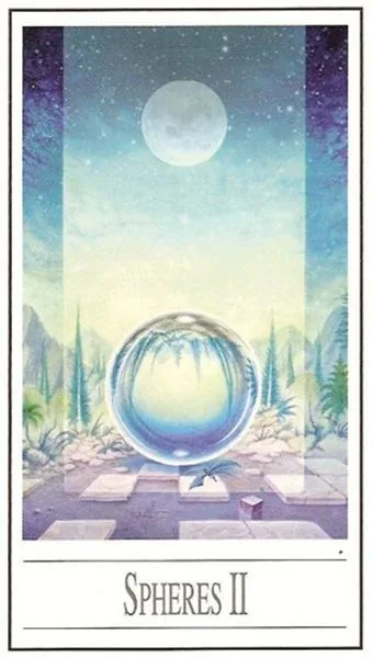 Two of Spheres from the Ananda Tarot deck