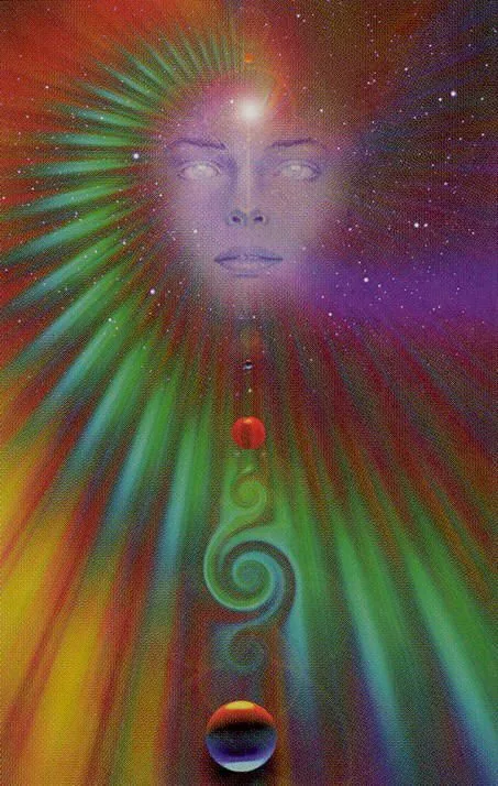 Flames Aura from the Ananda Tarot deck