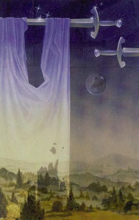 Two of Swords from the Ananda Tarot deck