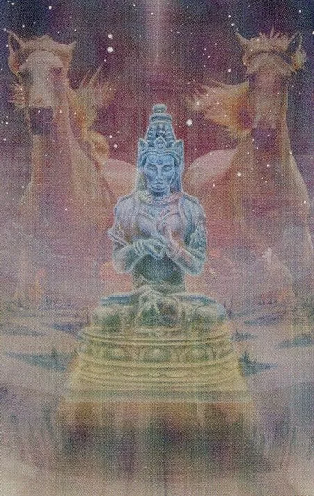 Queen of Cups from the Ananda Tarot deck