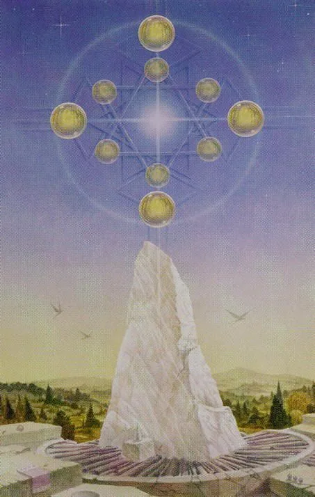 Six of Spheres from the Ananda Tarot deck