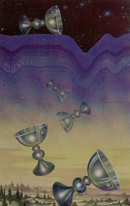 Five of Cups from the Ananda Tarot deck