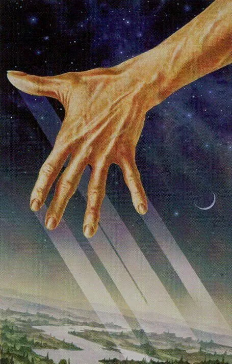 Three of Swords from the Ananda Tarot deck