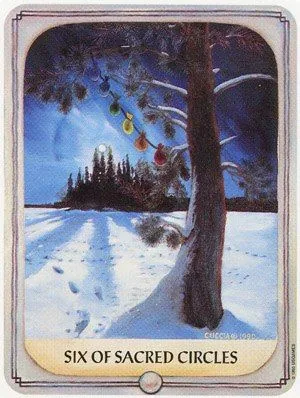 a painting of a tree in the snow