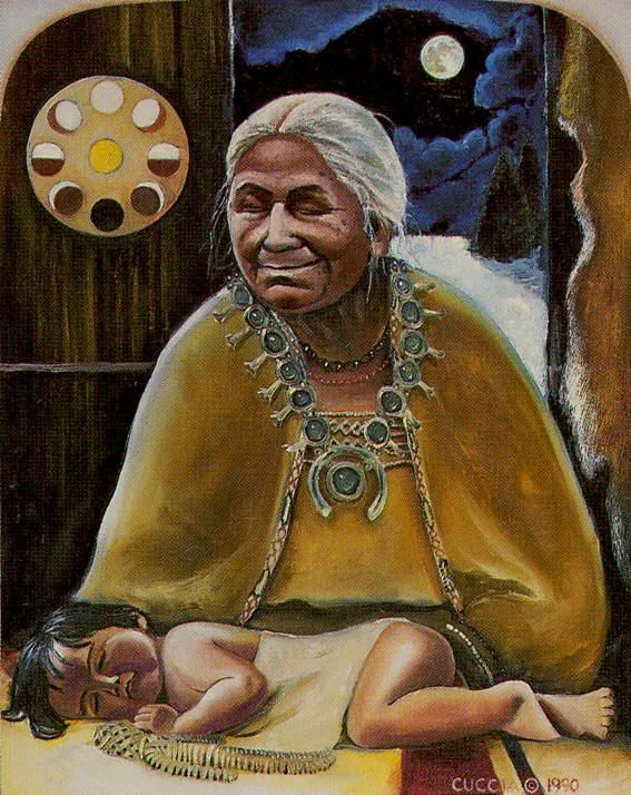Queen of Coins - Ancestral Path Tarot by Julie Cuccia - Watts Grandmother Moon Tarot Reading, Grandmother Moon Oracle Deck, Cherokee Moon, The Queen Of Pentacles, Queen Of Pentacles Card, Queen Of Pentacles Reversed, Mother's Wisdom Oracle Deck, Princess Of Pentacles Tarot Meaning, Queen Of Pentacles Tarot Card