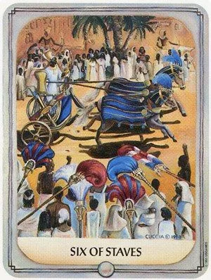 a card with an image of a horse drawn carriage in the middle of a crowd