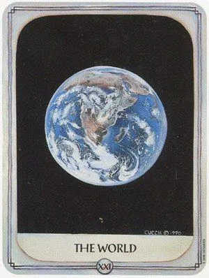 a card with an image of the earth on it