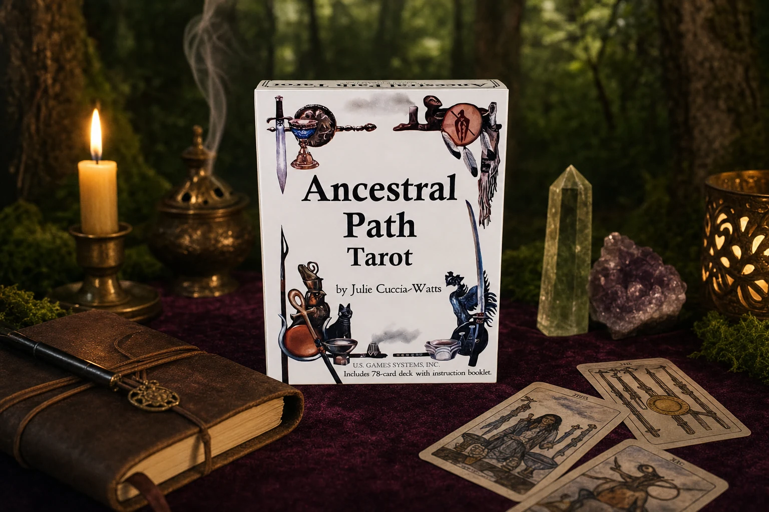 Ancestral Path Tarot final CTA product image Ancestral Path Tarot deck box final CTA image