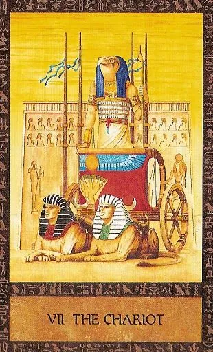 Ancient Egyptian Tarot Review 7 The Chariot card from the Ancient Egyptian Tarot deck