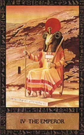 Ancient Egyptian Tarot Review 8 The Emperor card from the Ancient Egyptian Tarot deck