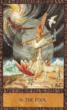 Ancient Egyptian Tarot Review 3 The Fool card from the Ancient Egyptian Tarot deck