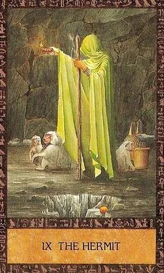 Ancient Egyptian Tarot Review 6 The Hermit card from the Ancient Egyptian Tarot deck
