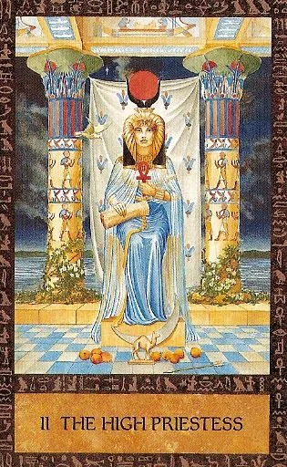 Ancient Egyptian Tarot Review 2 The High Priestess card from the Ancient Egyptian Tarot deck