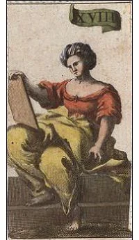 Faith card from the Ancient Minchiate Etruria Tarot deck
