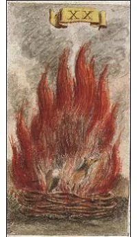 Fire card from the Ancient Minchiate Etruria Tarot deck
