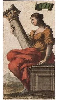 Force card from the Ancient Minchiate Etruria Tarot deck