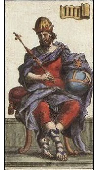 Hierophant card from the Ancient Minchiate Etruria Tarot deck