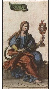 Prudence card from the Ancient Minchiate Etruria Tarot deck