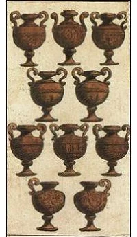 Ten of Cups card from the Ancient Minchiate Etruria Tarot deck