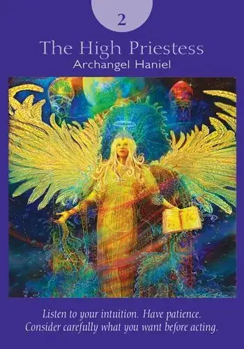The High Priestess card from the Angel Tarot deck