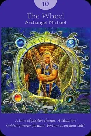 The Wheel card from the Angel Tarot deck
