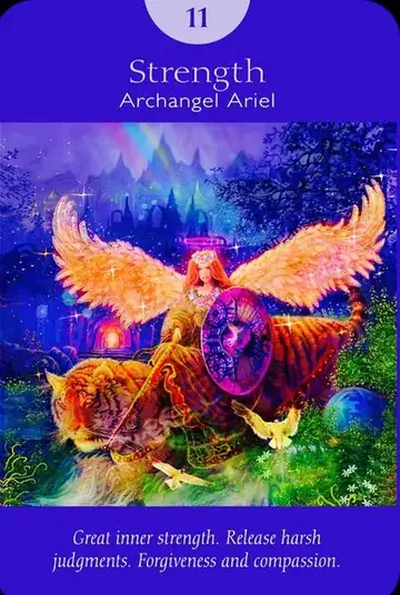 Strength card from the Angel Tarot deck