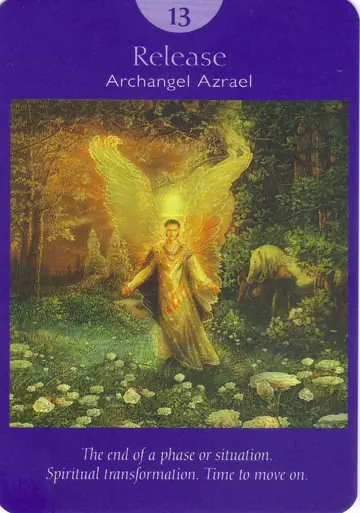 Release card from the Angel Tarot deck