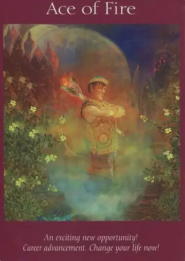 Ace of Fire card from the Angel Tarot deck