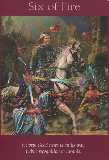 Six of Fire card from the Angel Tarot deck