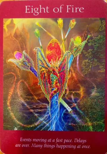 Eight of Fire card from the Angel Tarot deck