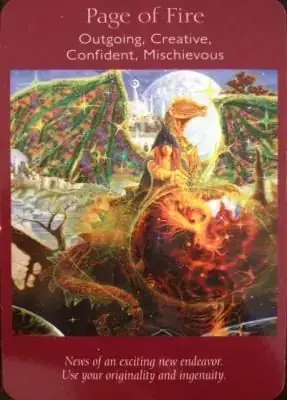 Page of Fire card from the Angel Tarot deck