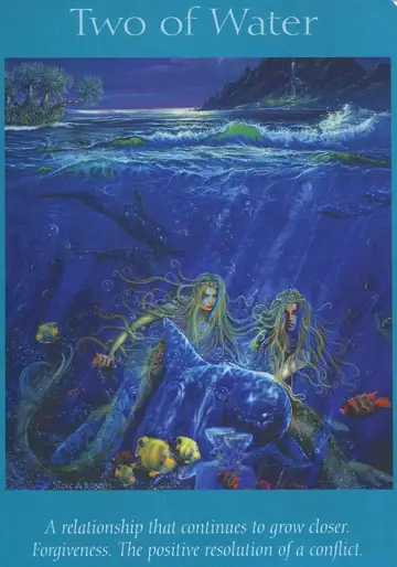 Two of Water card from the Angel Tarot deck