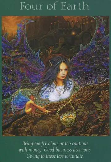 Four of Earth card from the Angel Tarot deck